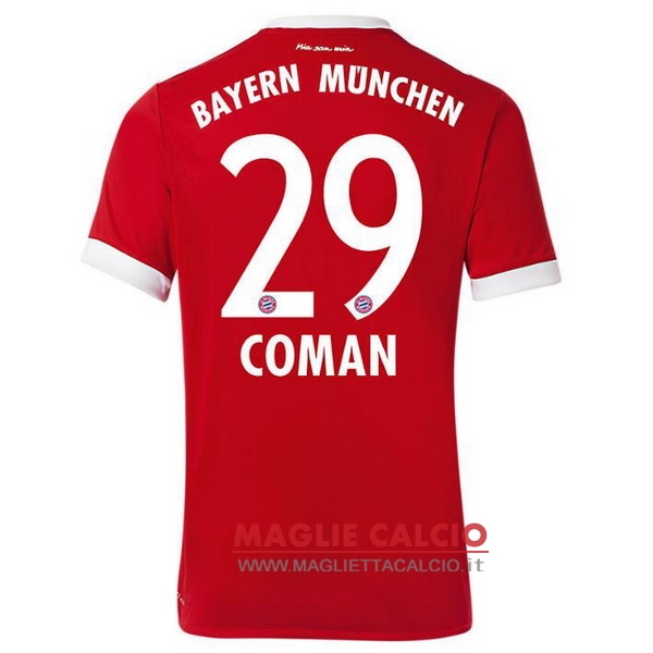 nuova maglietta bayern munich 2017-2018 coman 29 prima